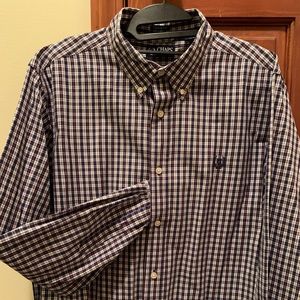 Chaps men’s casual button-up shirt.